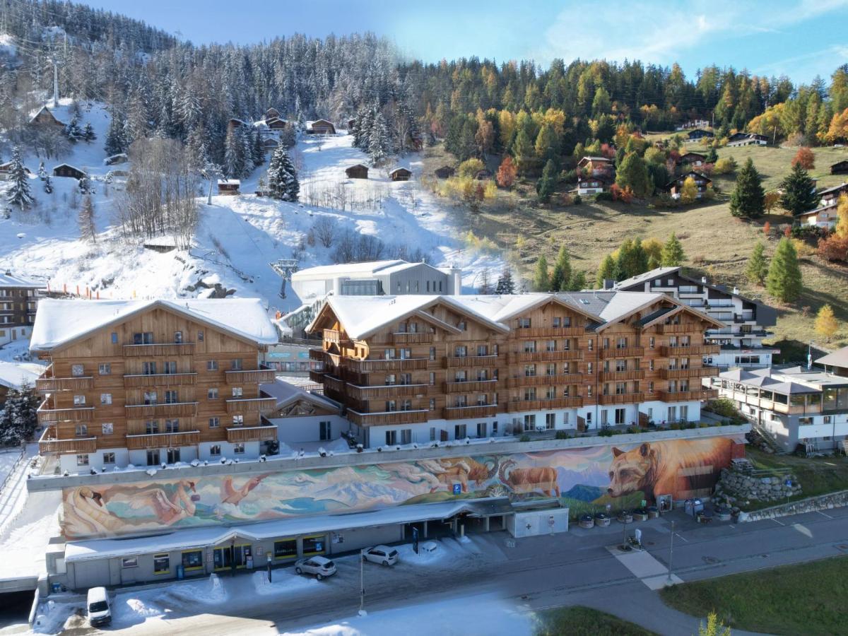 Apartment T-Resort La Tzoumaz 4P8 Vue Vallee By Interhome Bagian luar foto