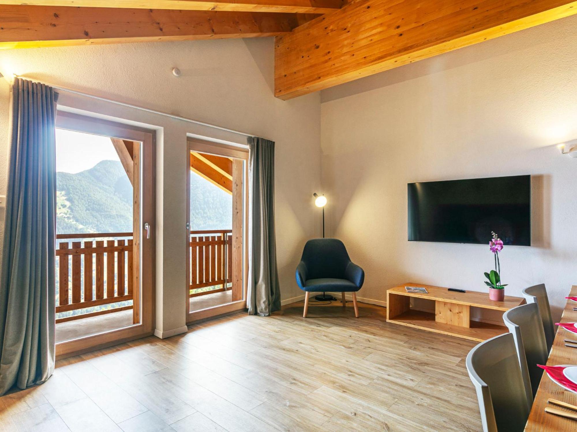 Apartment T-Resort La Tzoumaz 4P8 Vue Vallee By Interhome Bagian luar foto